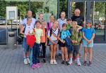 TGK Schwimmerinnen und Turnerinnen beim Turmspringen